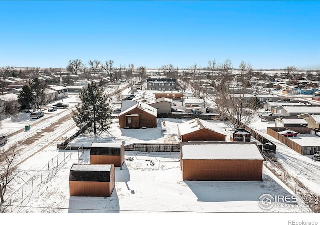 view of snowy aerial view