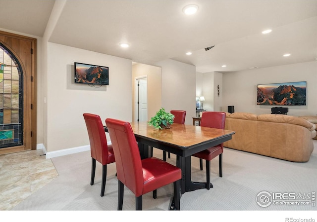 view of dining area