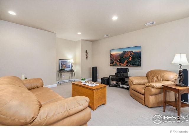 view of carpeted living room