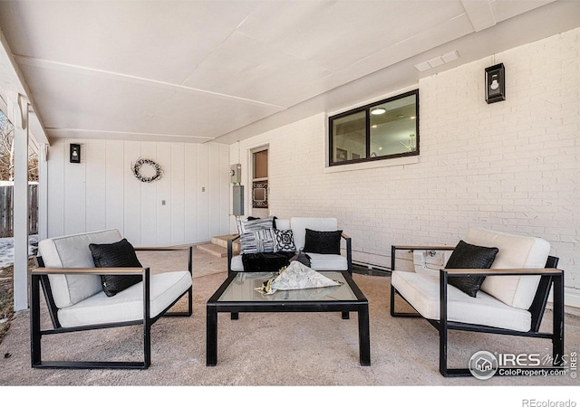 view of patio / terrace with an outdoor living space