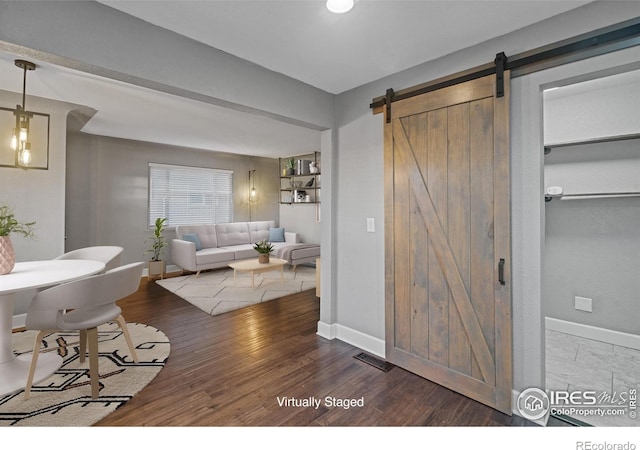 interior space featuring hardwood / wood-style flooring