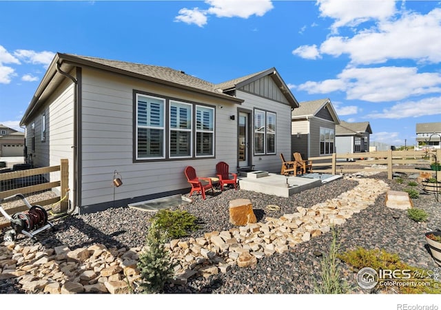 rear view of house with a patio area