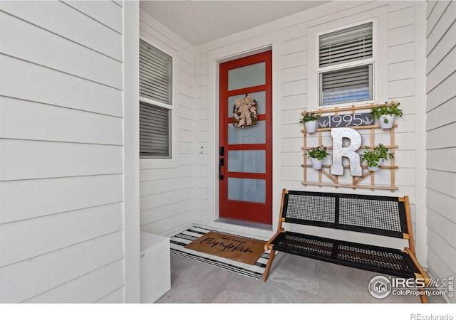 view of doorway to property