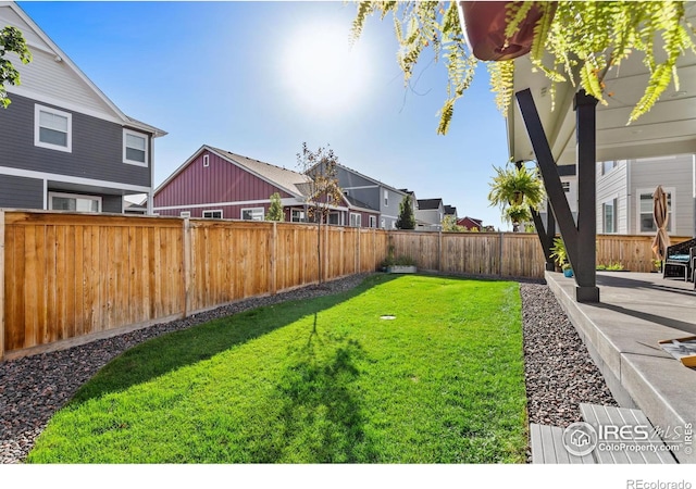 view of yard with a patio