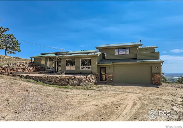 tri-level home with a garage