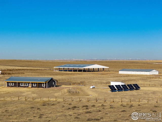 exterior space featuring a rural view