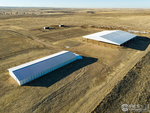 drone / aerial view with a rural view