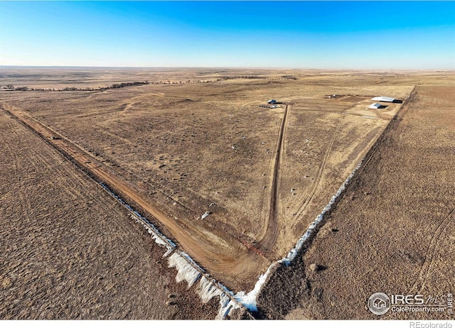 aerial view featuring a rural view