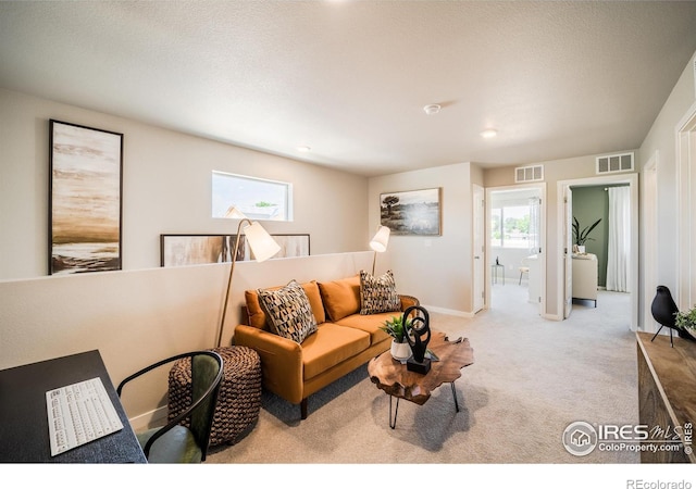 view of carpeted living room