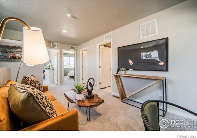 view of carpeted living room