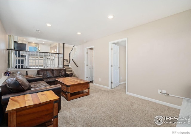 view of carpeted living room