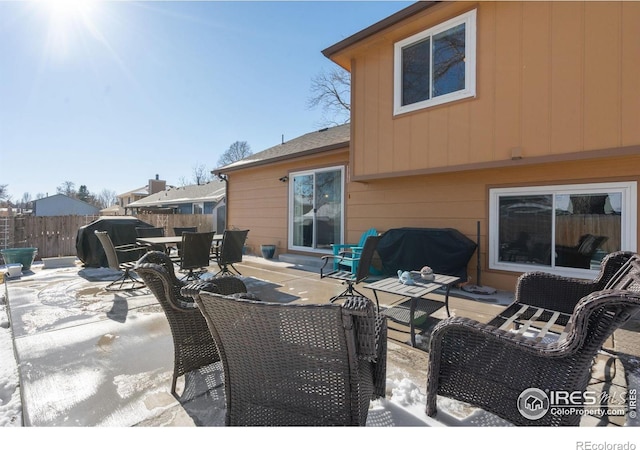 view of patio with grilling area