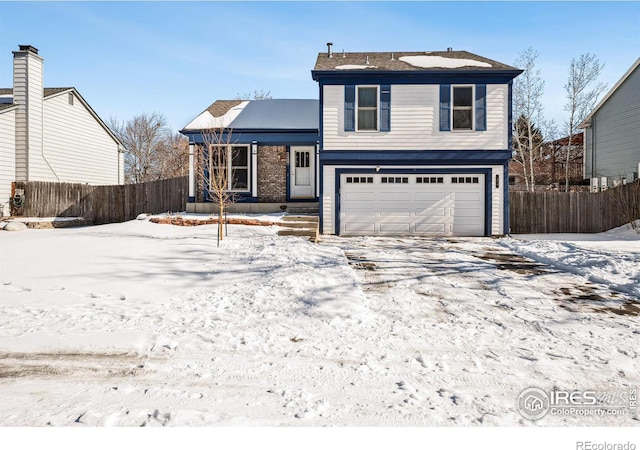 view of front of house featuring a garage