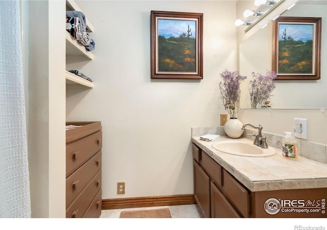 bathroom with vanity