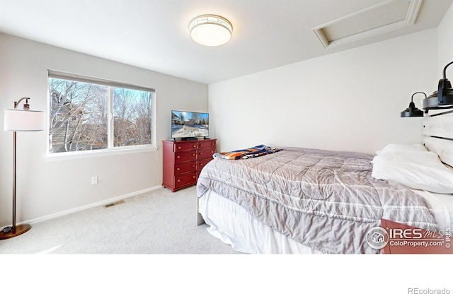 view of carpeted bedroom