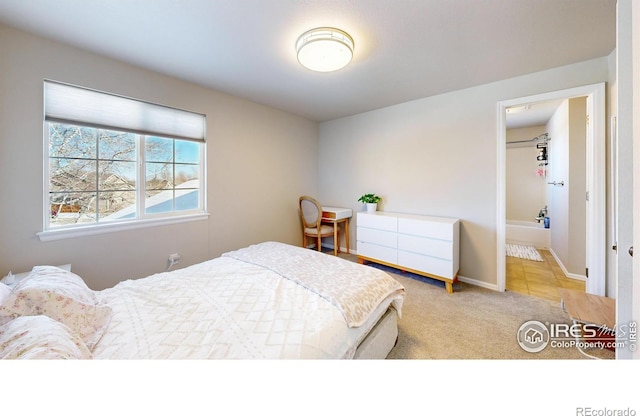 view of carpeted bedroom