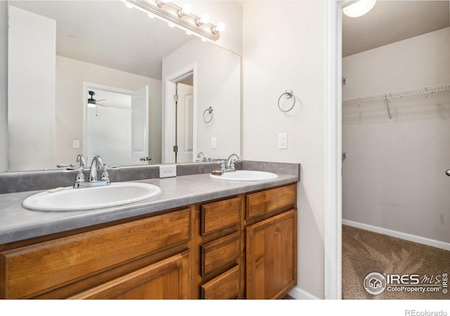 bathroom featuring vanity