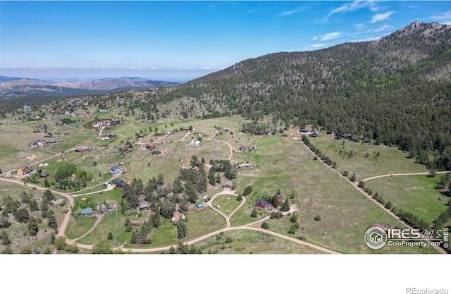 bird's eye view featuring a mountain view