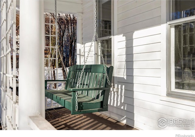 exterior space featuring covered porch