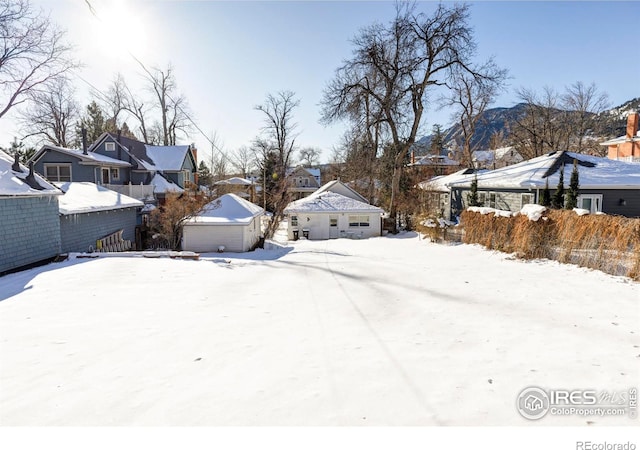 view of snowy yard