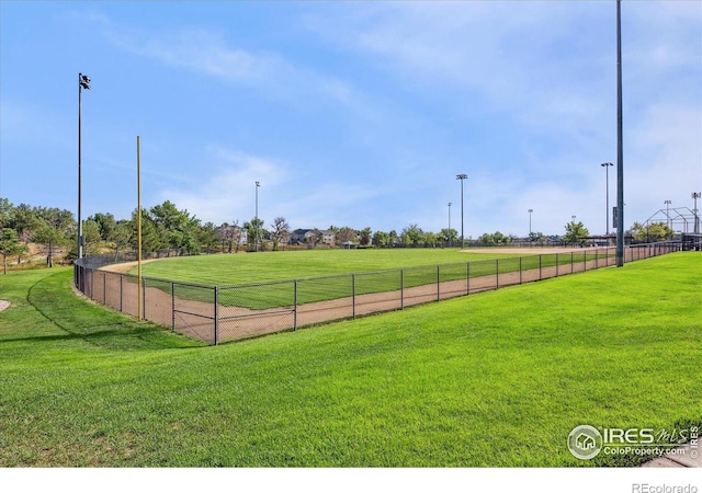 view of property's community featuring a yard