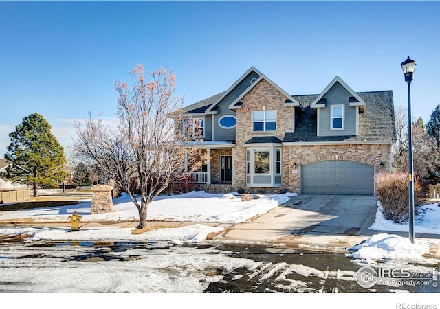 view of front of home featuring a garage