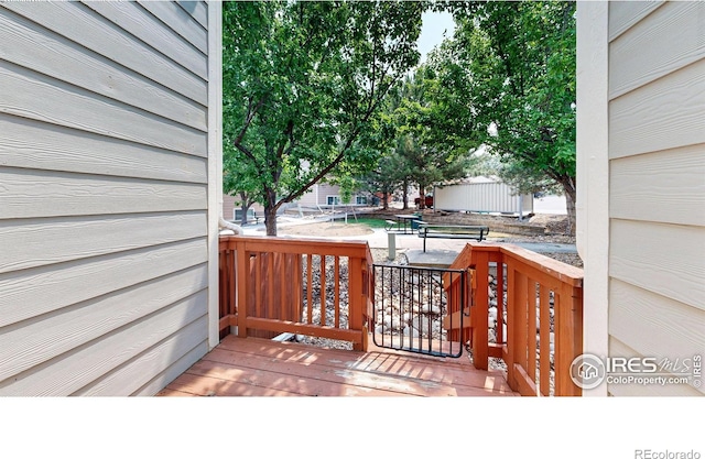 view of wooden deck