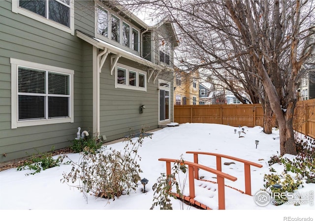 view of snowy yard