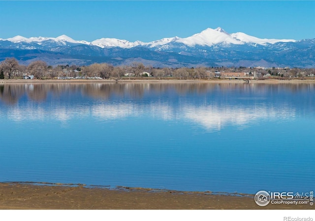 property view of water with a mountain view