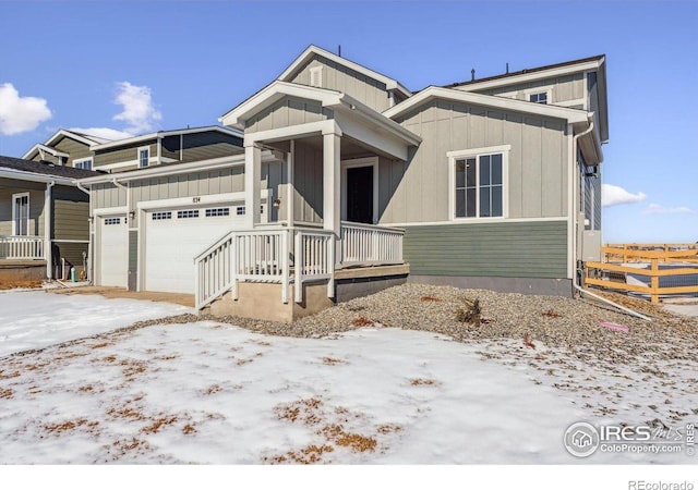 view of front of home featuring a garage