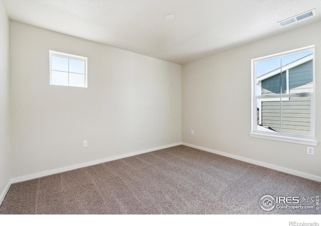 view of carpeted empty room