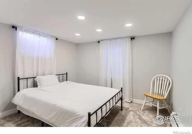 view of carpeted bedroom