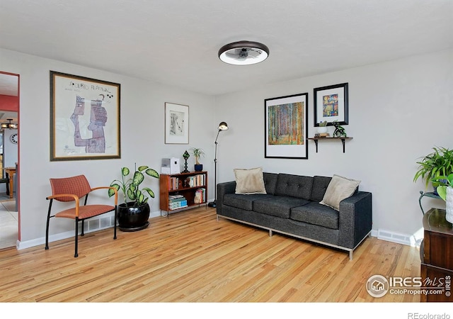 living room featuring hardwood / wood-style floors