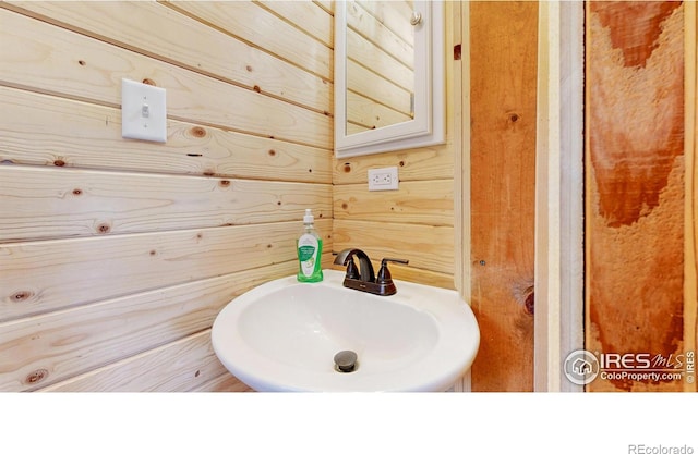 2420 Big Owl Rd, Allenspark, CO 80510 - bathroom with sink and wooden walls