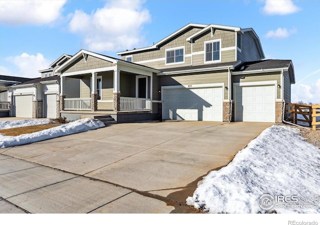 craftsman house featuring covered porch