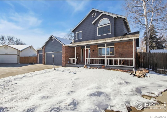 front of property with a porch