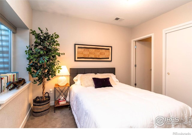 bedroom with carpet floors