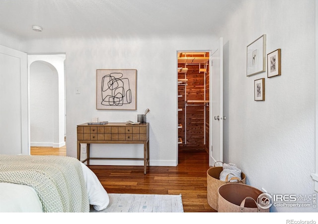 bedroom featuring hardwood / wood-style floors