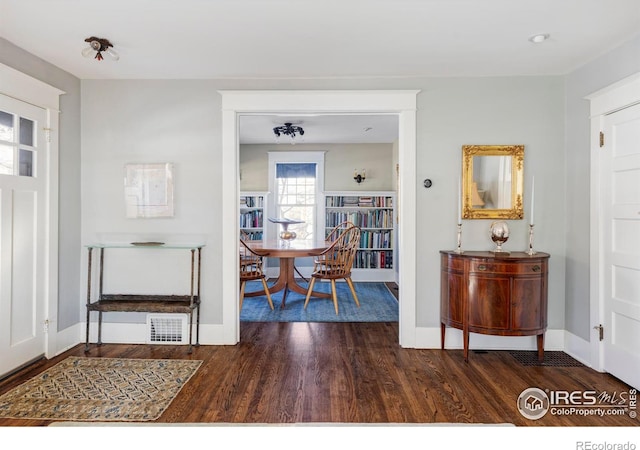 interior space featuring dark hardwood / wood-style floors