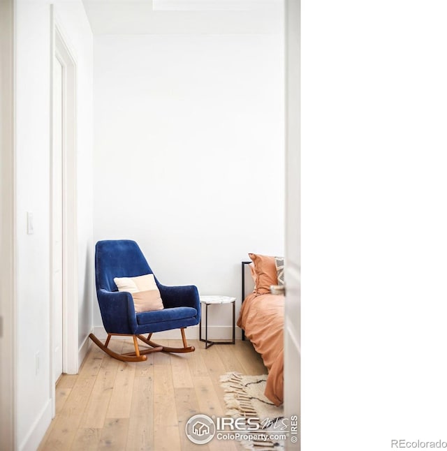 bedroom featuring light hardwood / wood-style floors