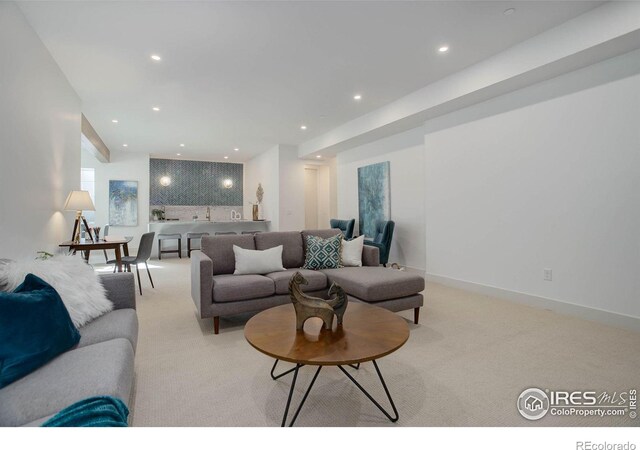 view of carpeted living room