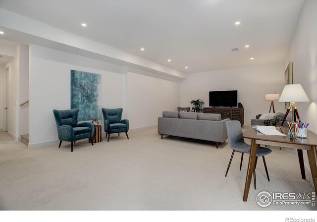 view of carpeted living room