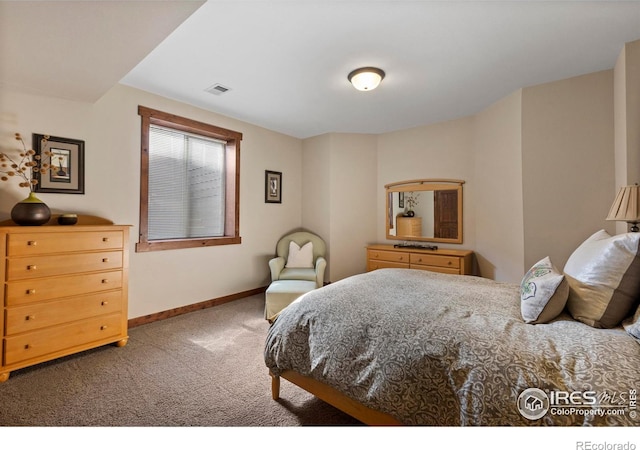 view of carpeted bedroom