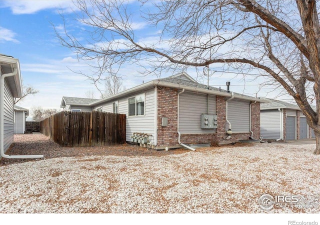 view of home's exterior featuring a garage