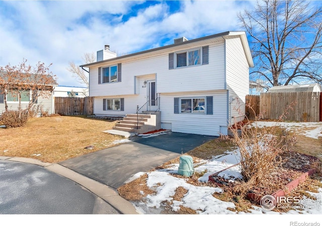 view of split foyer home