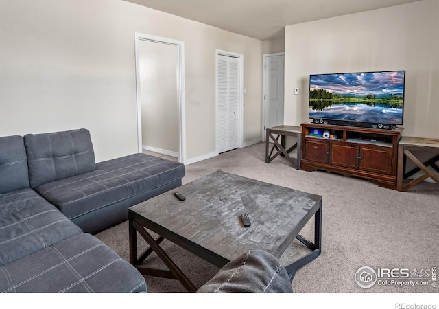 view of carpeted living room