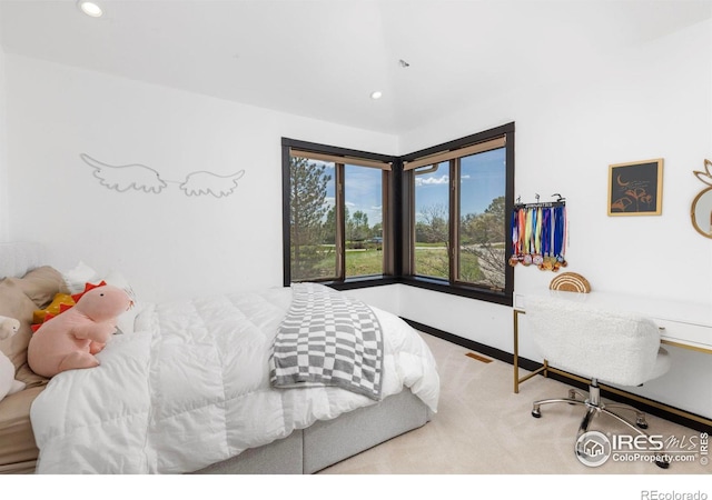 view of carpeted bedroom