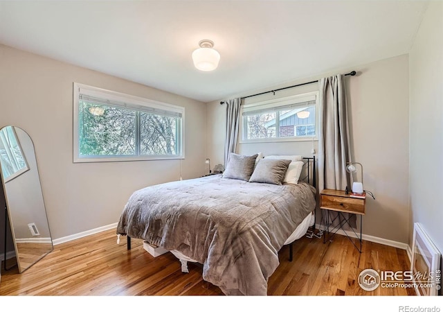 bedroom featuring light hardwood / wood-style flooring