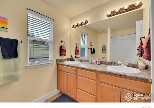 bathroom with vanity