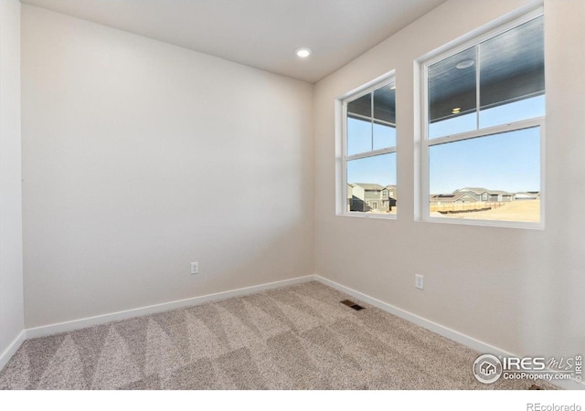 view of carpeted empty room